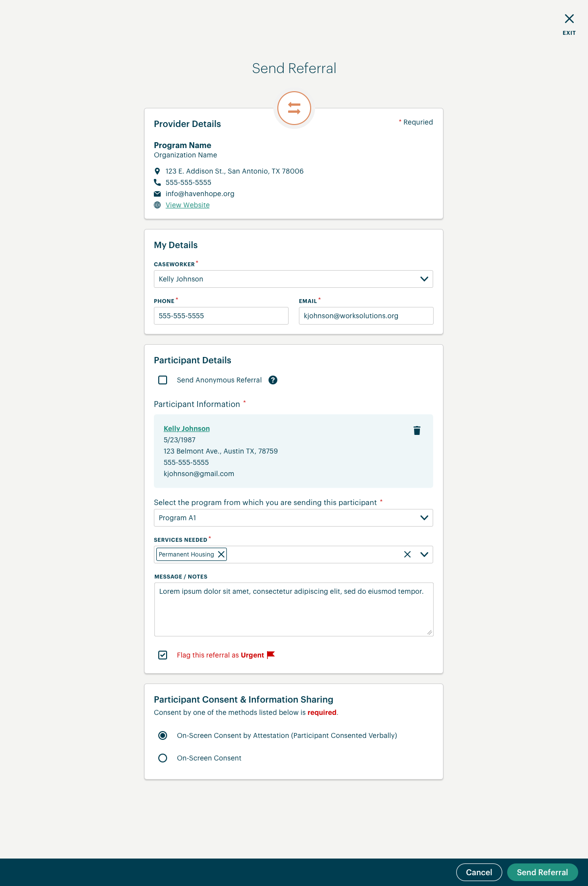 Create Referral